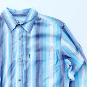 Paul Smith Jeans Mens Blue White Striped Shirt
